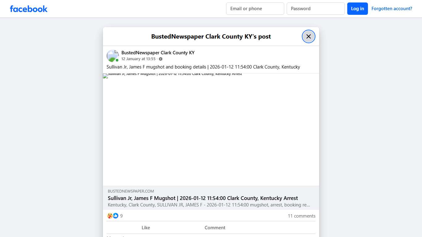Sullivan Jr, James F... - BustedNewspaper Clark County KY Facebook